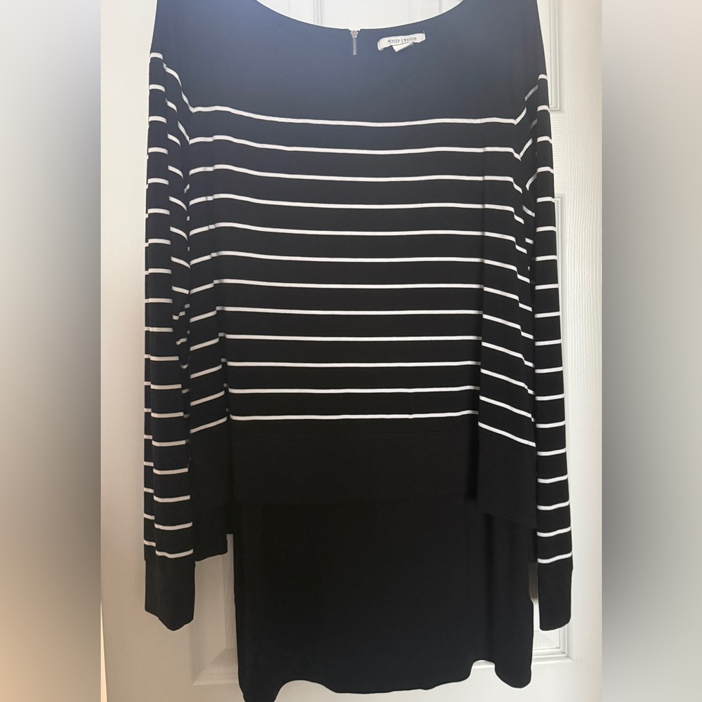 White House Black Market Elegant Black and white dress